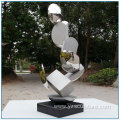 Pool Decoration Highly Polished Abstract Stainless Steel Sculpture